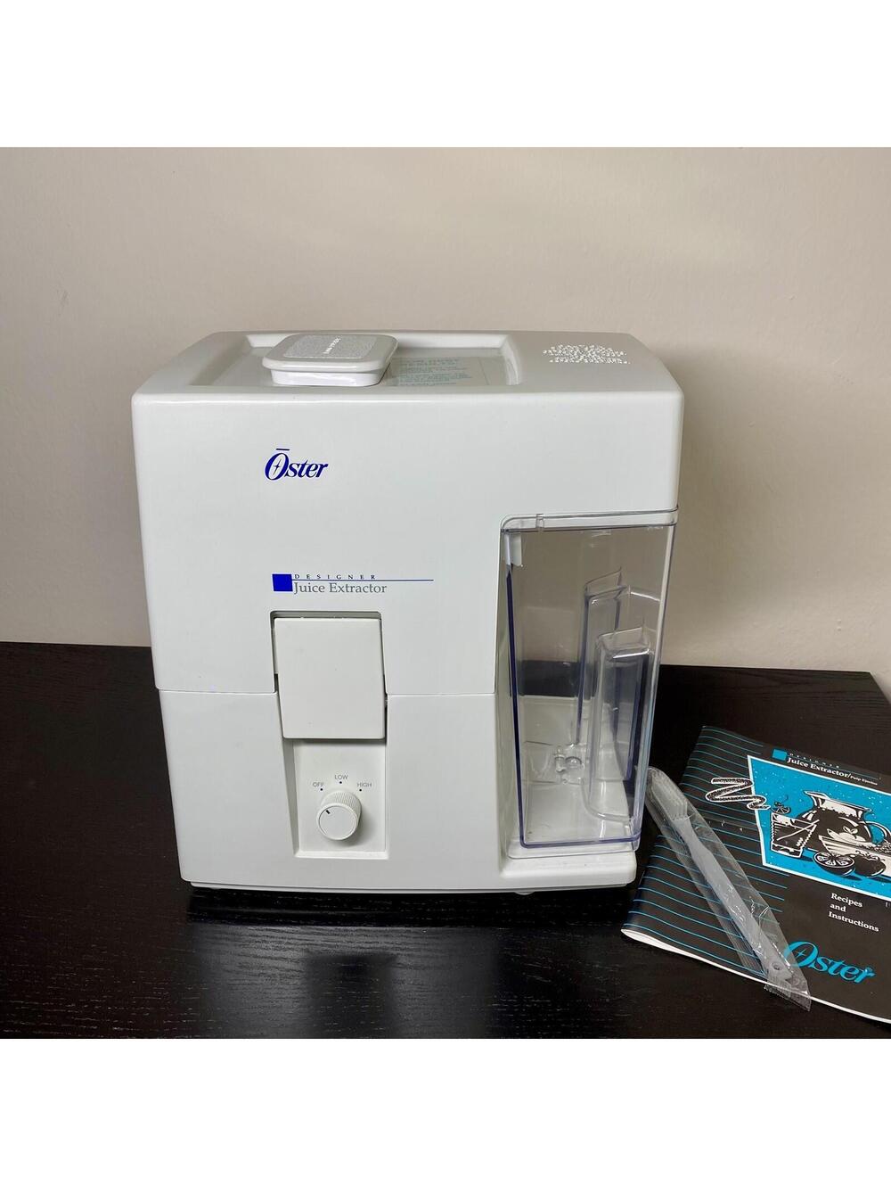 Vintage 1990's Oster Automatic Juice Extractor White 2-Speed Tested & Works NICE
